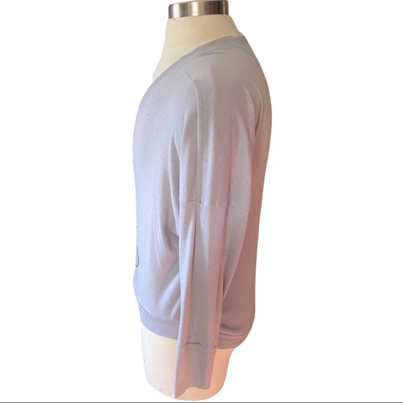 Disney Parks Women Mickey Mouse Dolman Long Sleeve Rhinestone Gray T-Shirt Sz M - Picture 5 of 11